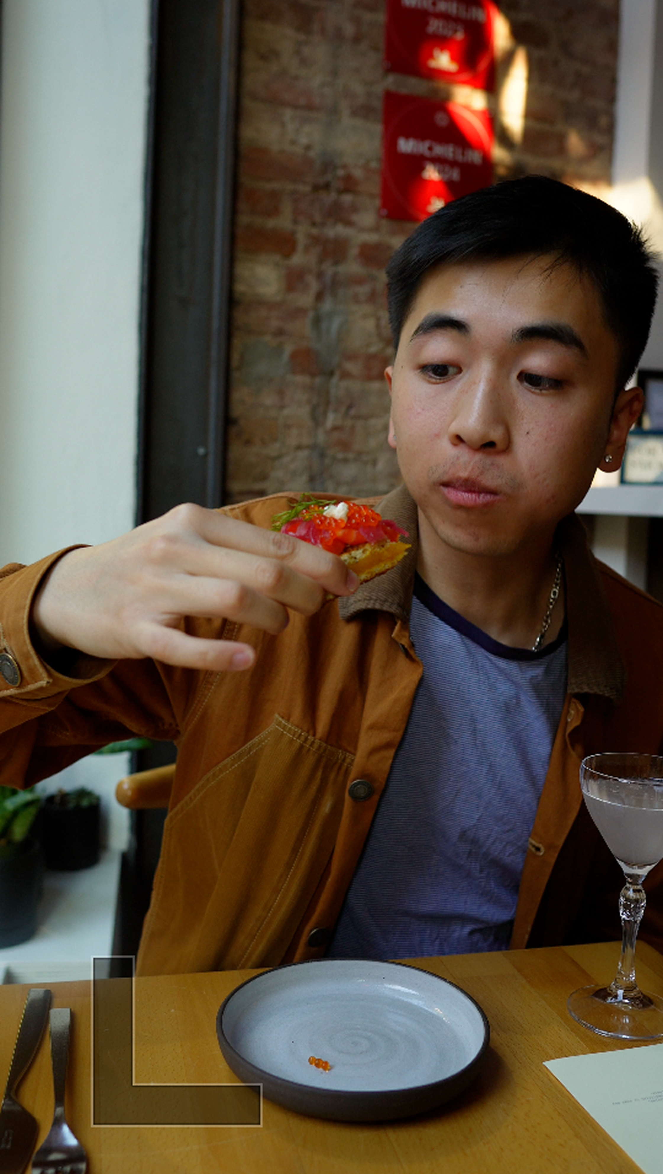 DishPair founder at a restaurant